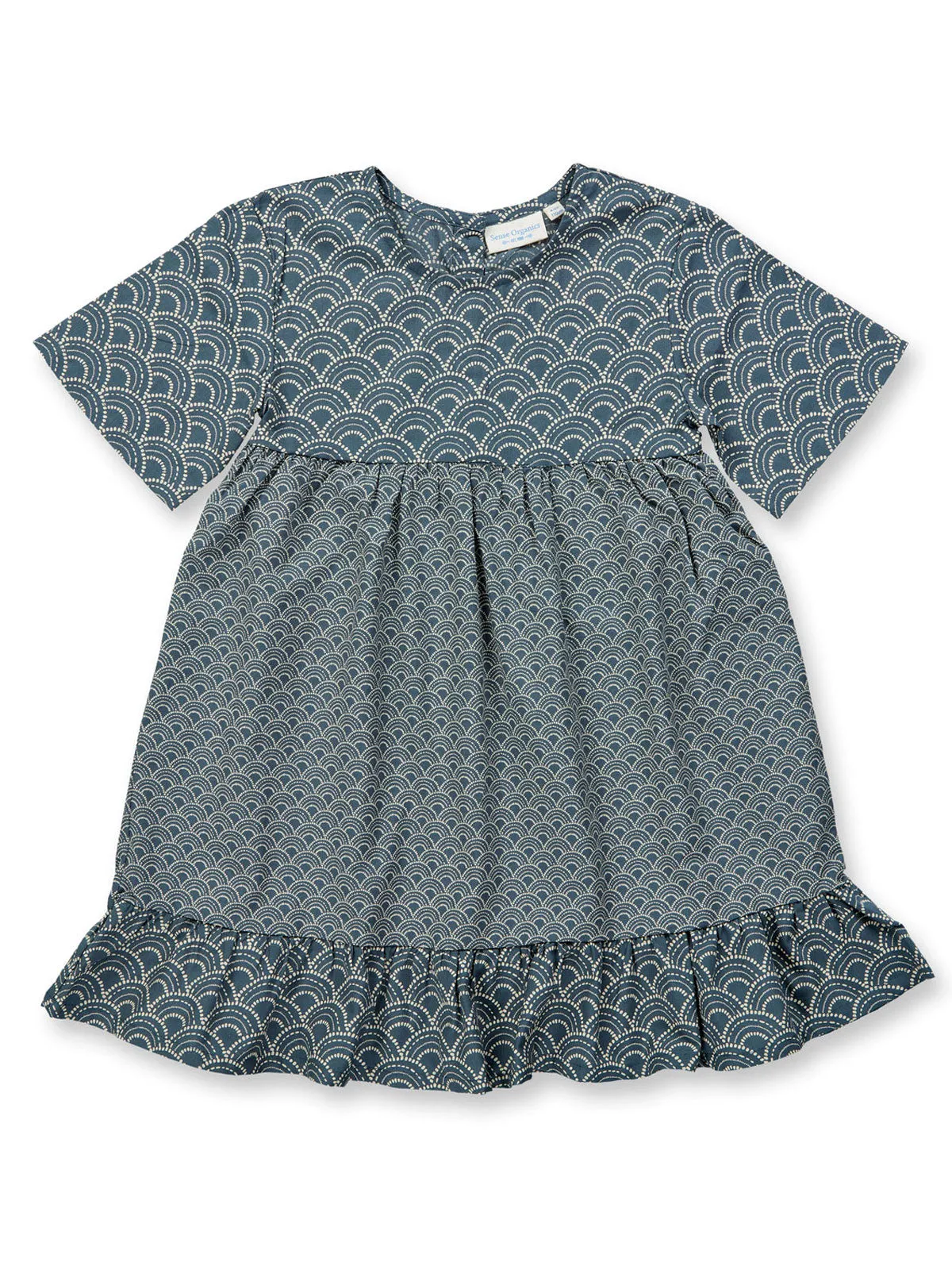 Mädchen Sommerkleid mit Wellendruck Bio Baumwolle