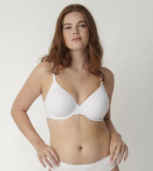 Triumph Body Make-Up Damen Miederwaren BH kurz Mittelträger mit Bügel weiß