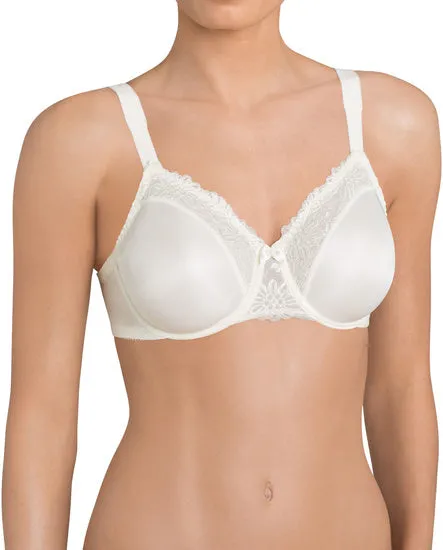Triumph Ladyform Soft Damen Miederwaren BH kurz Mittelträger mit Bügel Offwhite/Vanille (chrysantheme)