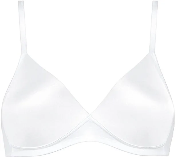 Triumph Soft Sensation Damen Miederwaren BH kurz Mittelträger ohne Bügel white